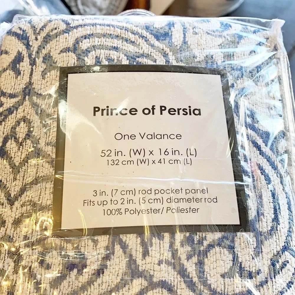 Prince of Persia M-Valance in Indigo 52x16”long